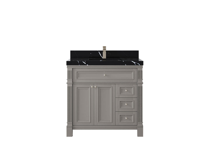 Paris 36 in. W x 22 in. D Center Sink Bathroom Vanity - photo 11