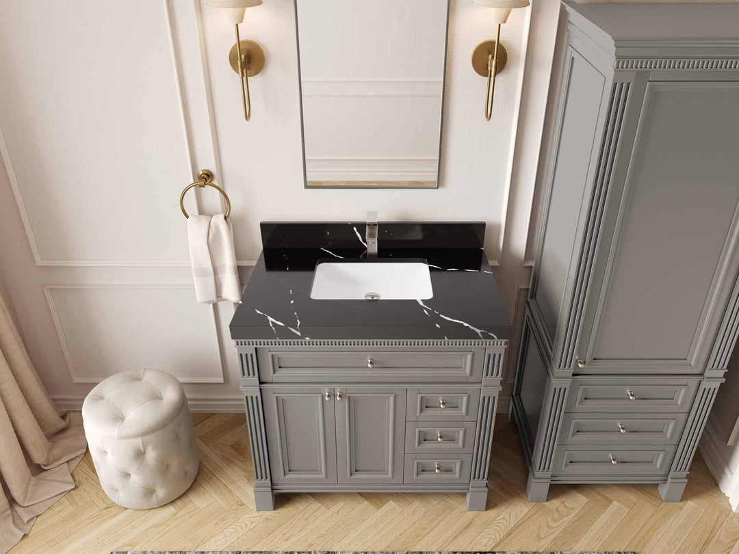 Paris 36 in. W x 22 in. D Center Sink Bathroom Vanity