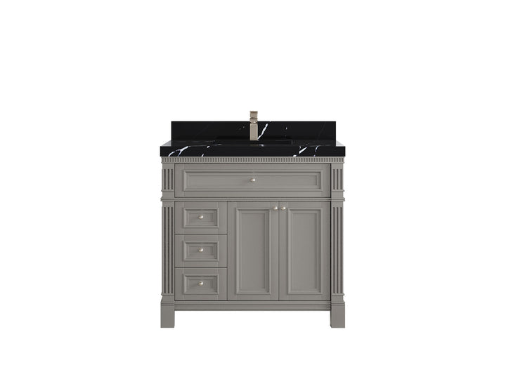 Paris 36 in. W x 22 in. D Center Sink Bathroom Vanity - photo 12