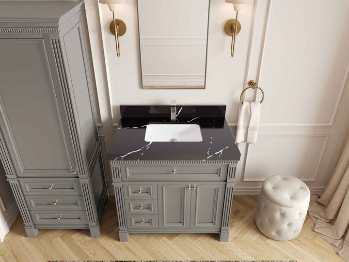 Paris 36 in. W x 22 in. D Center Sink Bathroom Vanity - photo 11