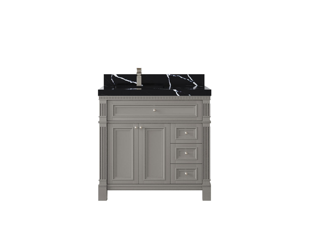 Paris 36 in. W x 22 in. D Left Offset Sink Bathroom Vanity
