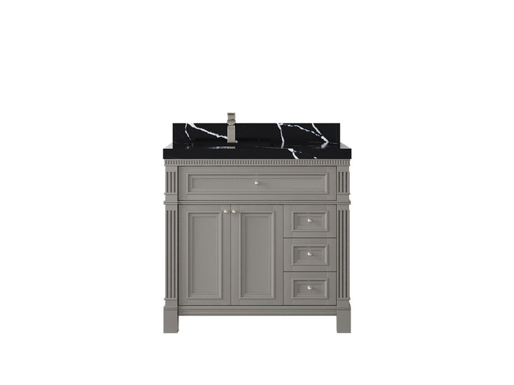 Paris 36 in. W x 22 in. D Left Offset Sink Bathroom Vanity - photo 12
