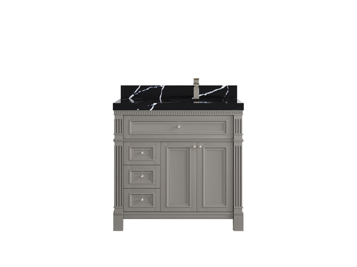 Paris 36 in. W x 22 in. D Right Offset Sink Bathroom Vanity - photo 8