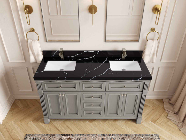 Paris 60 in. W x 22 in. D Double Sink Bathroom Vanity - photo 11
