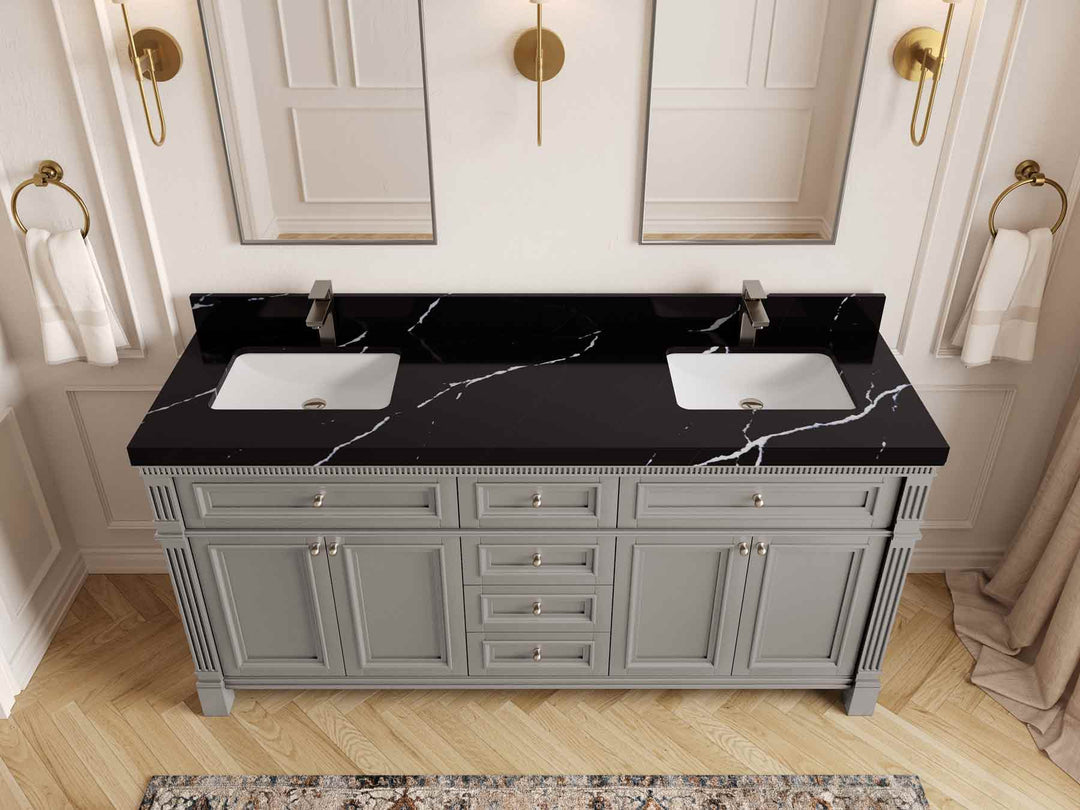 Paris 72 in. W x 22 in. D Double Sink Bathroom Vanity