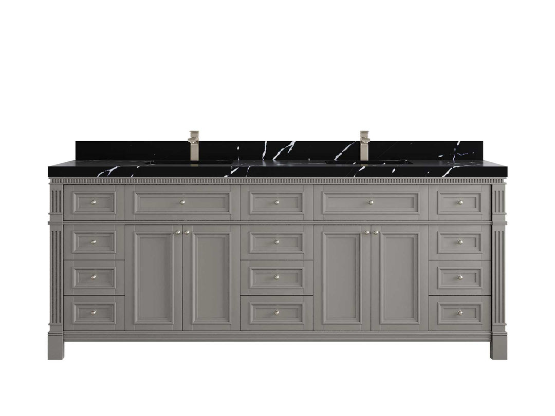 Paris 84 in. W x 22 in. D Double Sink Bathroom Vanity
