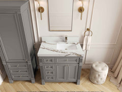 Paris 36 in. W x 22 in. D Right Offset Sink Bathroom Vanity - photo 8