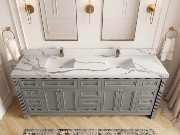Paris 84 in. W x 22 in. D Double Sink Bathroom Vanity - photo 13