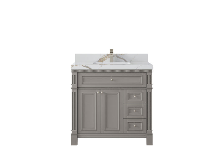 Paris 36 in. W x 22 in. D Center Sink Bathroom Vanity - photo 13