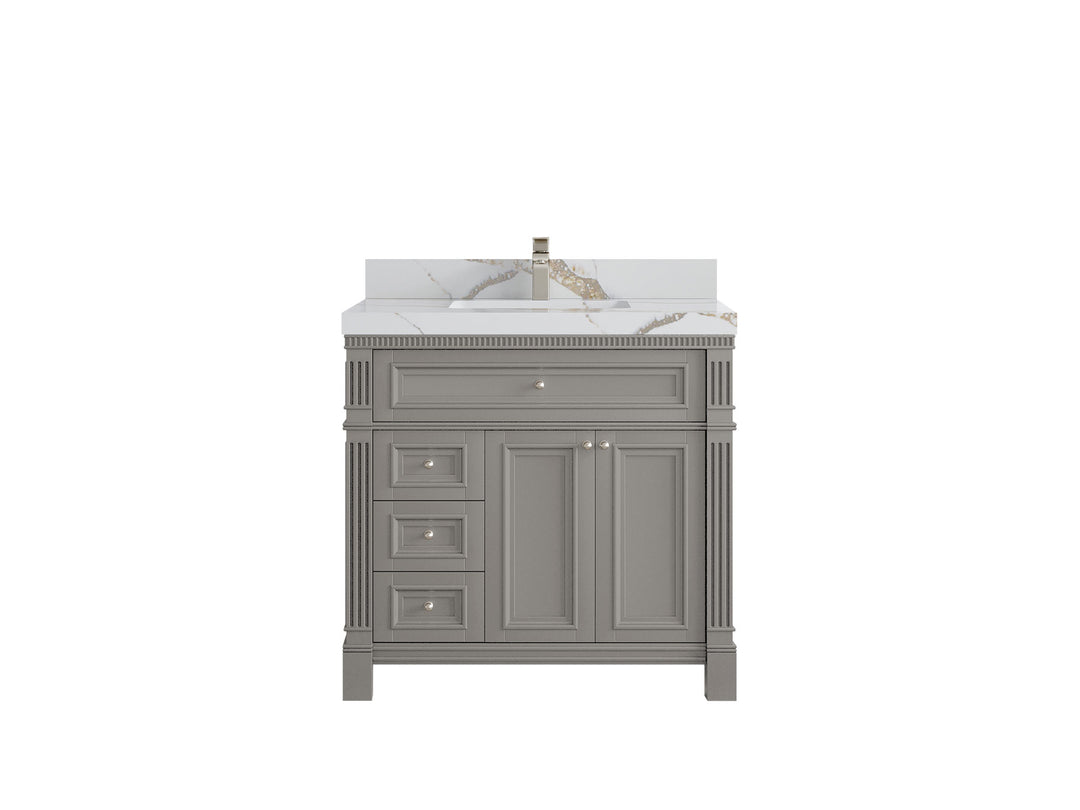Paris 36 in. W x 22 in. D Center Sink Bathroom Vanity