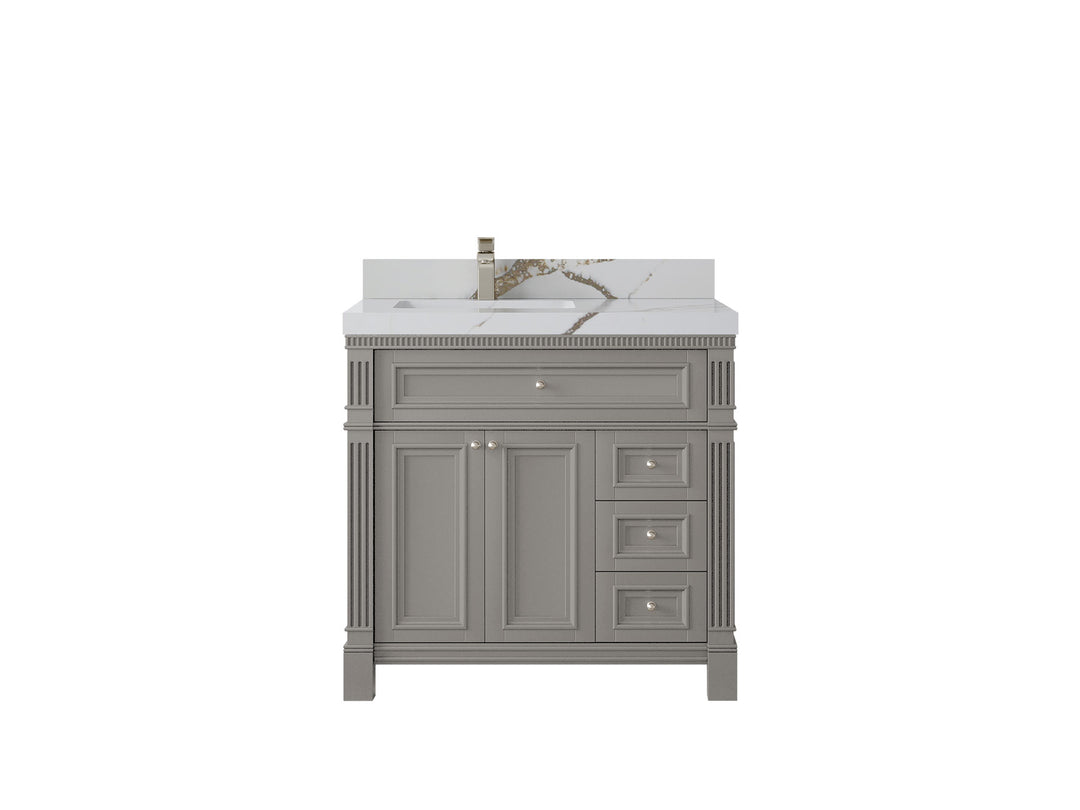 Paris 36 in. W x 22 in. D Left Offset Sink Bathroom Vanity