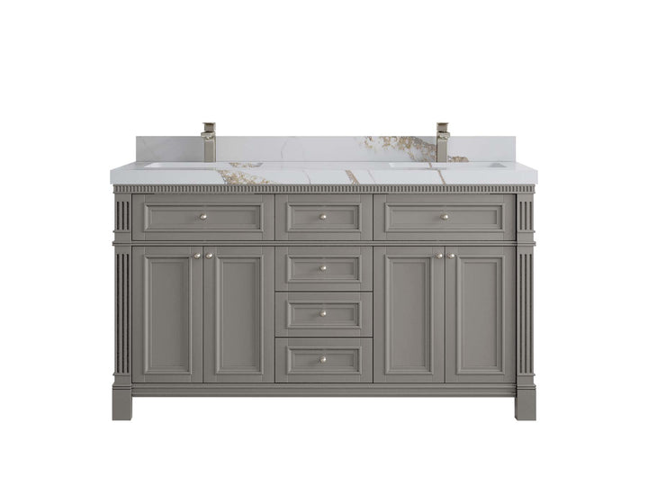 Paris 60 in. W x 22 in. D Double Sink Bathroom Vanity - photo 14