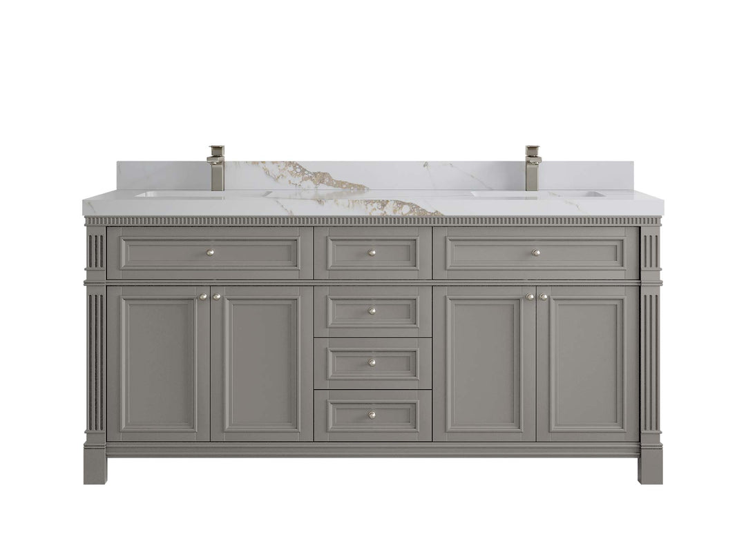 Paris 72 in. W x 22 in. D Double Sink Bathroom Vanity