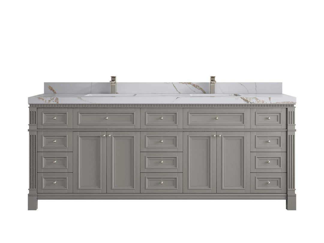 Paris 84 in. W x 22 in. D Double Sink Bathroom Vanity