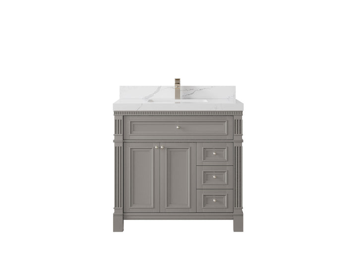 Paris 36 in. W x 22 in. D Center Sink Bathroom Vanity - photo 15