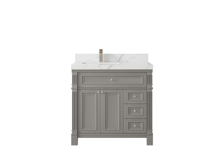 Paris 36 in. W x 22 in. D Left Offset Sink Bathroom Vanity - photo 16