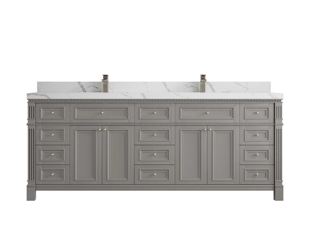 Paris 84 in. W x 22 in. D Double Sink Bathroom Vanity