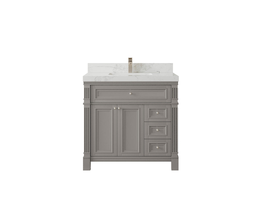 Paris 36 in. W x 22 in. D Center Sink Bathroom Vanity
