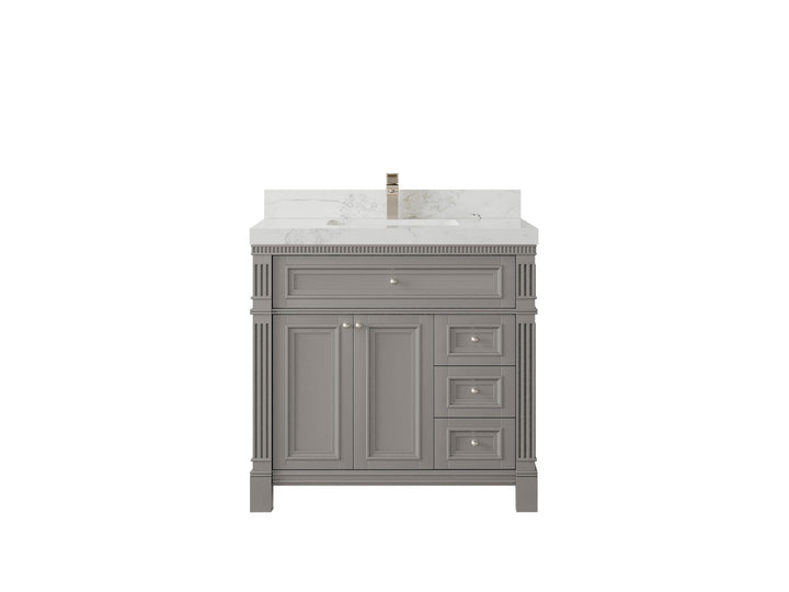 Paris 36 in. W x 22 in. D Center Sink Bathroom Vanity - photo 17