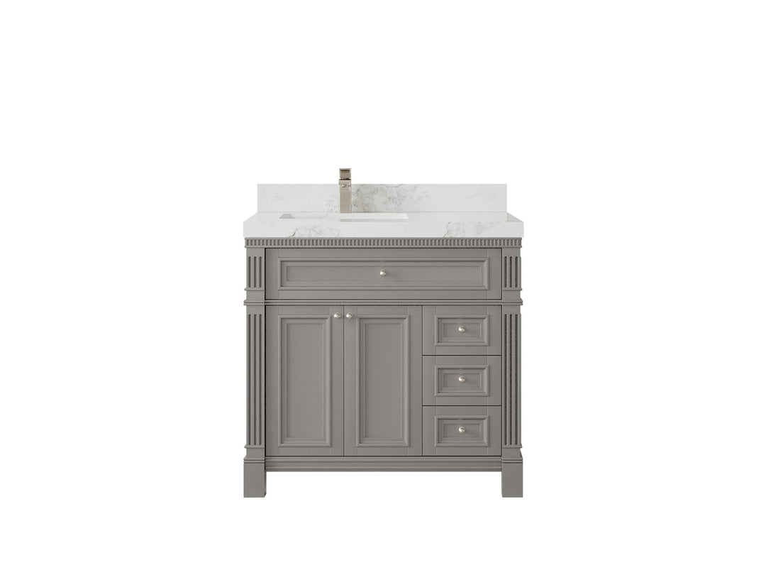 Paris 36 in. W x 22 in. D Left Offset Sink Bathroom Vanity