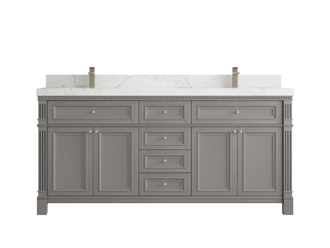 Paris 72 in. W x 22 in. D Double Sink Bathroom Vanity