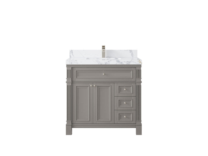 Paris 36 in. W x 22 in. D Center Sink Bathroom Vanity - photo 19