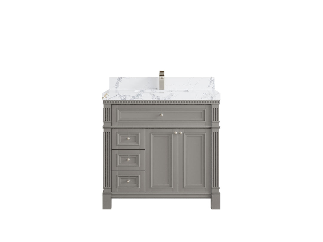 Paris 36 in. W x 22 in. D Center Sink Bathroom Vanity