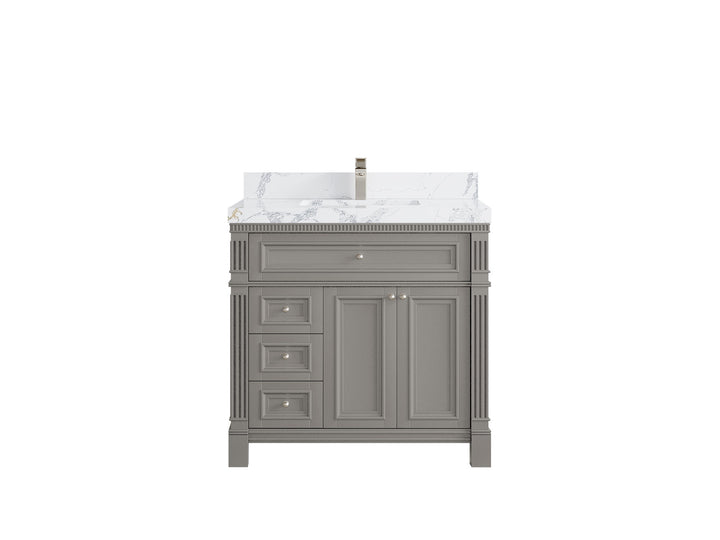 Paris 36 in. W x 22 in. D Center Sink Bathroom Vanity - photo 20