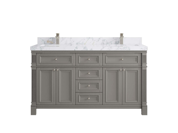 Paris 60 in. W x 22 in. D Double Sink Bathroom Vanity - photo 20