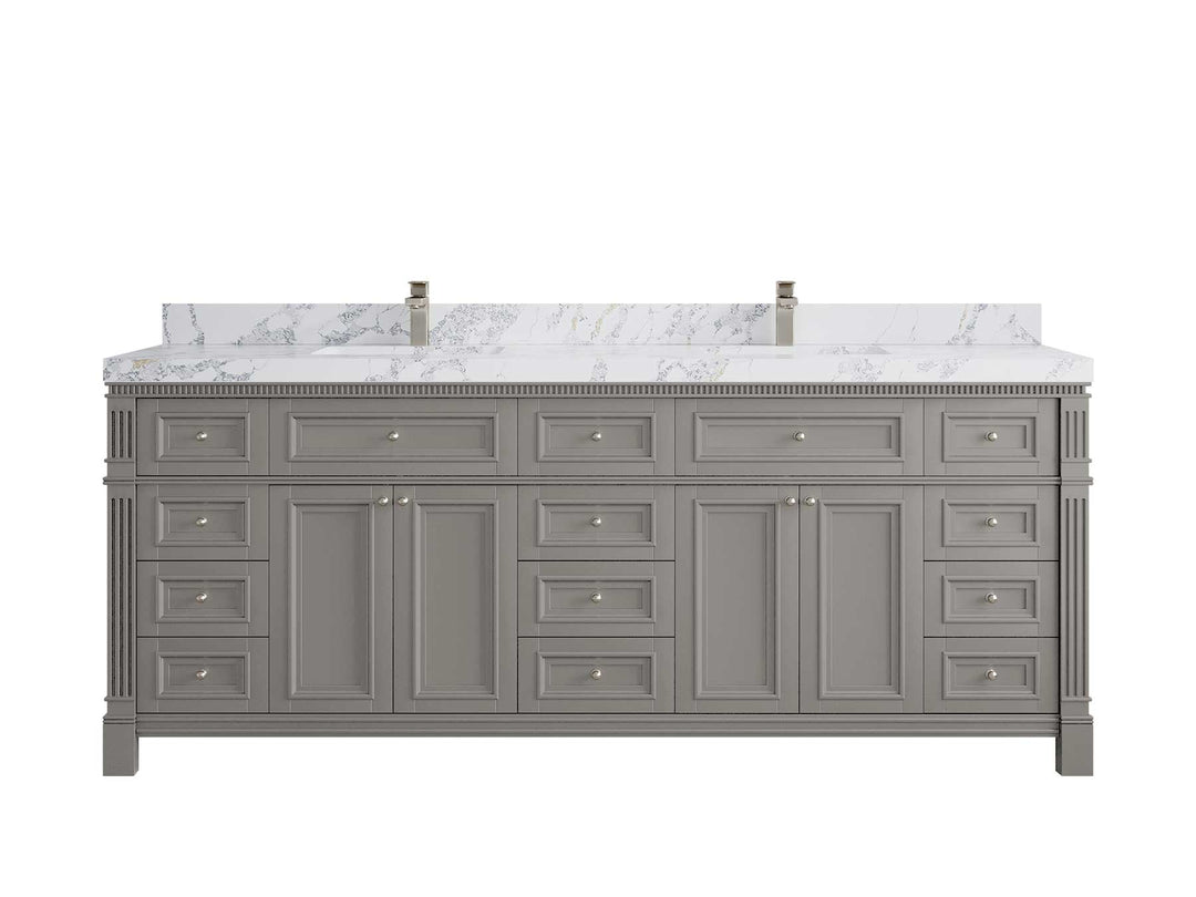 Paris 84 in. W x 22 in. D Double Sink Bathroom Vanity
