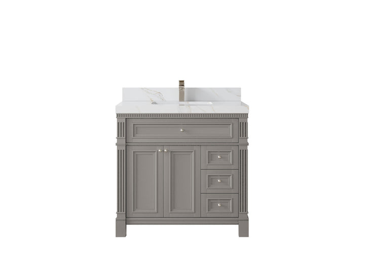 Paris 36 in. W x 22 in. D Center Sink Bathroom Vanity - photo 21