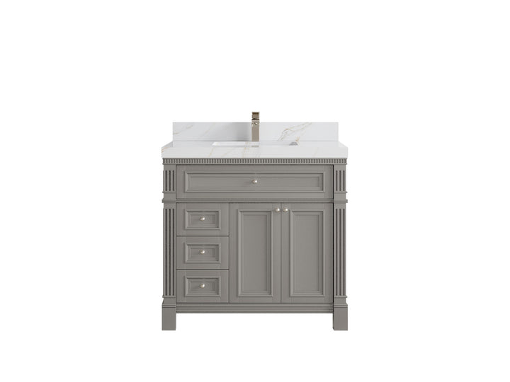 Paris 36 in. W x 22 in. D Center Sink Bathroom Vanity - photo 22