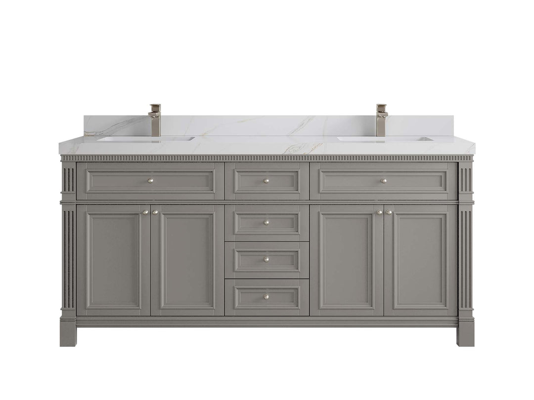 Paris 72 in. W x 22 in. D Double Sink Bathroom Vanity
