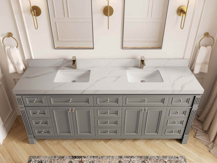 Paris 84 in. W x 22 in. D Double Sink Bathroom Vanity - photo 21
