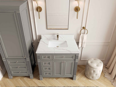 Paris 36 in. W x 22 in. D Center Sink Bathroom Vanity