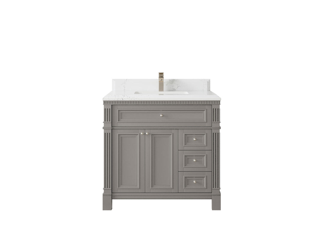 Paris 36 in. W x 22 in. D Center Sink Bathroom Vanity