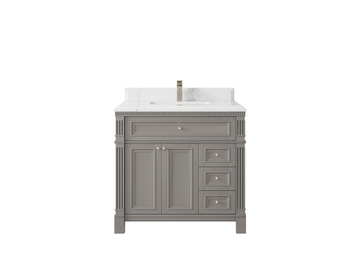 Paris 36 in. W x 22 in. D Center Sink Bathroom Vanity - photo 25