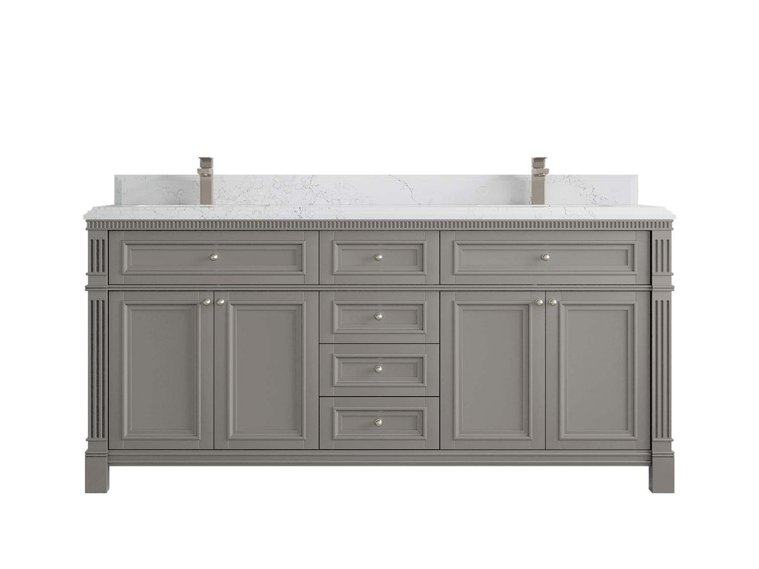 Paris 72 in. W x 22 in. D Double Sink Bathroom Vanity