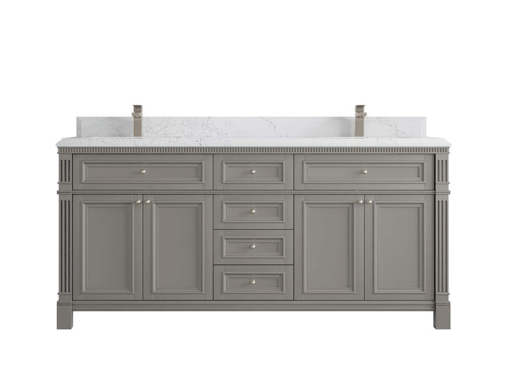Paris 72 in. W x 22 in. D Double Sink Bathroom Vanity - photo 29