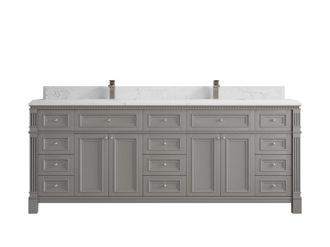 Paris 84 in. W x 22 in. D Double Sink Bathroom Vanity
