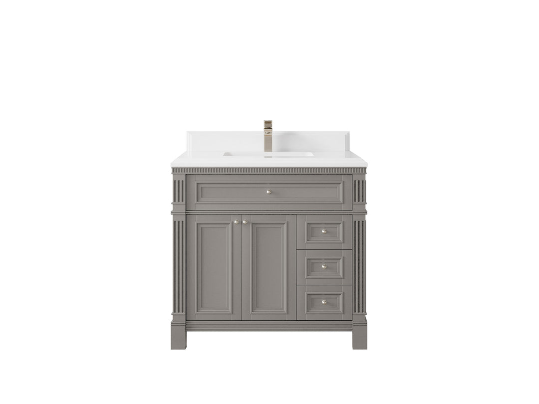 Paris 36 in. W x 22 in. D Center Sink Bathroom Vanity