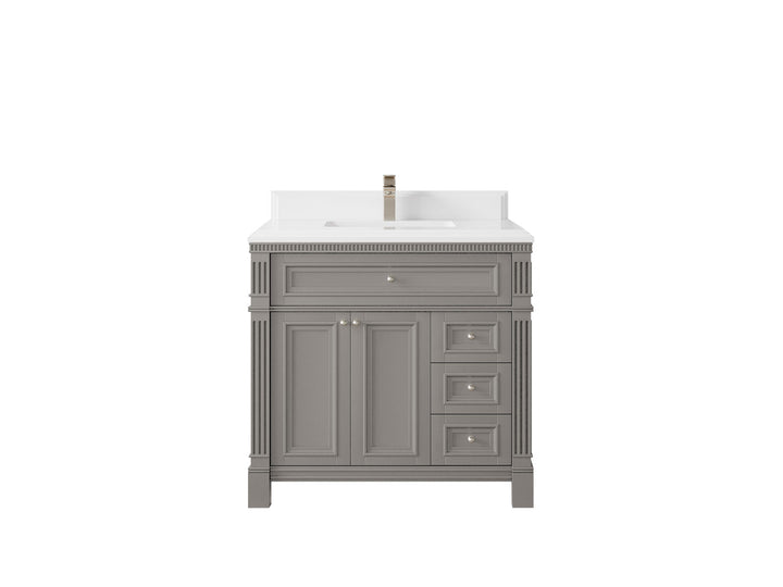 Paris 36 in. W x 22 in. D Center Sink Bathroom Vanity - photo 27