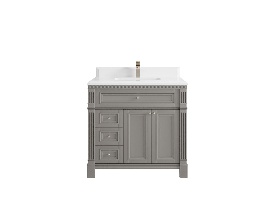 Paris 36 in. W x 22 in. D Center Sink Bathroom Vanity