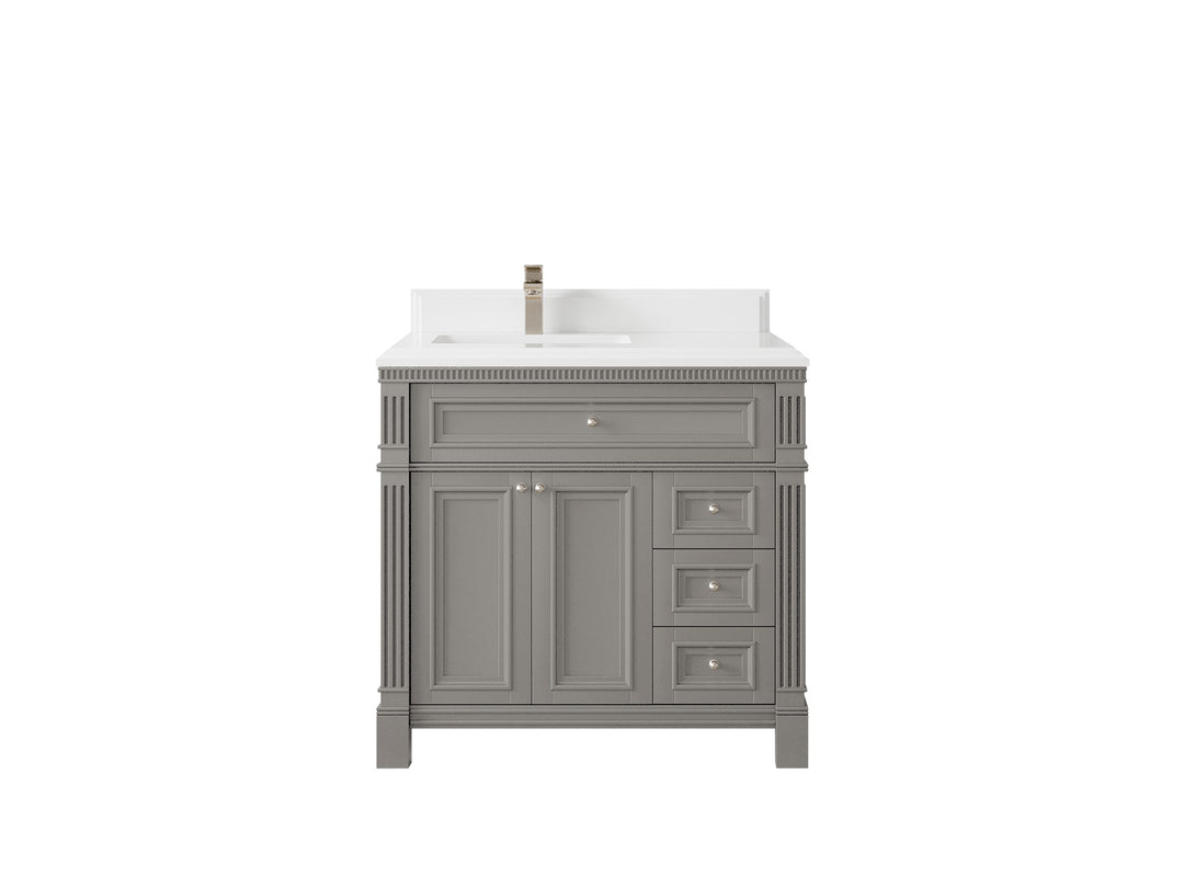 Paris 36 in. W x 22 in. D Left Offset Sink Bathroom Vanity