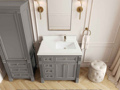 Paris 36 in. W x 22 in. D Right Offset Sink Bathroom Vanity - photo 17