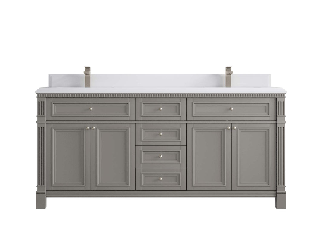 Paris 72 in. W x 22 in. D Double Sink Bathroom Vanity