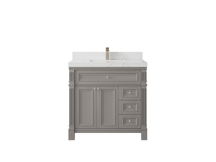 Paris 36 in. W x 22 in. D Center Sink Bathroom Vanity - photo 29