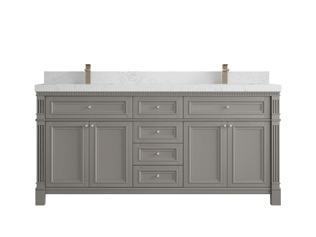 Paris 72 in. W x 22 in. D Double Sink Bathroom Vanity