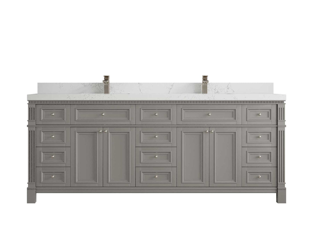 Paris 84 in. W x 22 in. D Double Sink Bathroom Vanity
