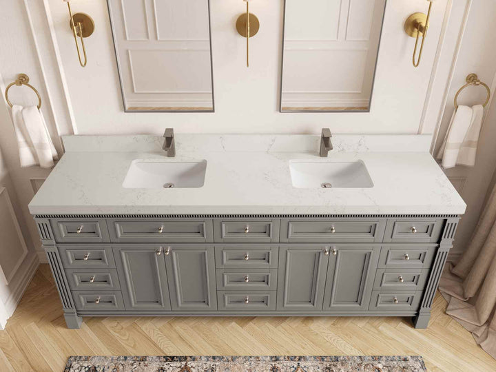 Paris 84 in. W x 22 in. D Double Sink Bathroom Vanity - photo 29
